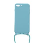 Siliconen hoesje met koord geschikt voor Apple iPhone 7 Plus - Licht Roze