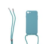 Siliconen hoesje met koord geschikt voor Apple iPhone 7 - Turquoise