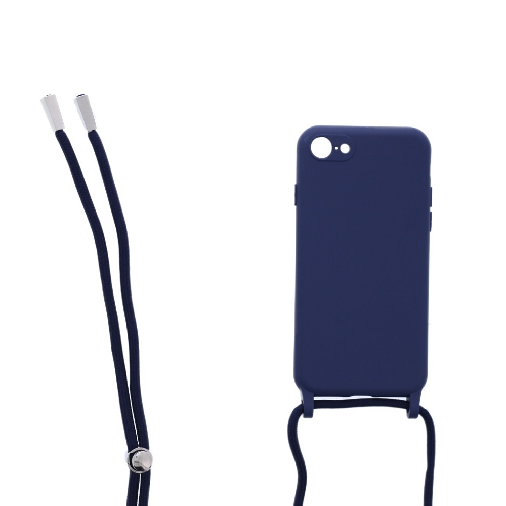 Siliconen hoesje met koord geschikt voor Apple iPhone 7 - Turquoise