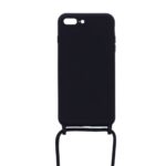 Siliconen hoesje met koord geschikt voor Apple iPhone 8 Plus - Licht Roze