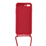 Siliconen hoesje met koord geschikt voor Apple iPhone 8 Plus - Licht Roze