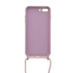 Siliconen hoesje met koord geschikt voor Apple iPhone 8 Plus - Licht Roze