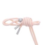 Siliconen hoesje met koord geschikt voor Apple iPhone X - Licht Roze