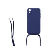 Siliconen hoesje met koord geschikt voor Apple iPhone XR - Licht Roze