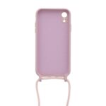 Siliconen hoesje met koord geschikt voor Apple iPhone XR - Licht Roze