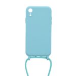 Siliconen hoesje met koord geschikt voor Apple iPhone XR - Licht Roze