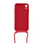 Siliconen hoesje met koord geschikt voor Apple iPhone XR - Rood