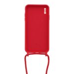 Siliconen hoesje met koord geschikt voor Apple iPhone Xs Max - Licht Roze