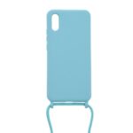 Siliconen hoesje met koord geschikt voor Redmi 9A - Licht Roze