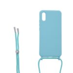 Siliconen hoesje met koord geschikt voor Redmi 9A - Licht Roze