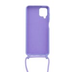 Siliconen hoesje met koord geschikt voor Samsung Galaxy A12 - Licht Roze