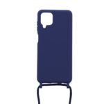 Siliconen hoesje met koord geschikt voor Samsung Galaxy A12 - Licht Roze