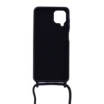 Siliconen hoesje met koord geschikt voor Samsung Galaxy A12 - Licht Roze