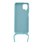 Siliconen hoesje met koord geschikt voor Samsung Galaxy A12 - Licht Roze