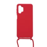 Siliconen hoesje met koord geschikt voor Samsung Galaxy A13 4G - Licht Roze