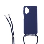 Siliconen hoesje met koord geschikt voor Samsung Galaxy A13 4G - Licht Roze