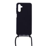 Siliconen hoesje met koord geschikt voor Samsung Galaxy A13 5G - Licht Roze