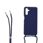 Siliconen hoesje met koord geschikt voor Samsung Galaxy A13 5G - Licht Roze