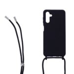 Siliconen hoesje met koord geschikt voor Samsung Galaxy A13 5G - Licht Roze