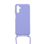 Siliconen hoesje met koord geschikt voor Samsung Galaxy A13 5G - Licht Roze