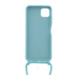 Siliconen hoesje met koord geschikt voor Samsung Galaxy A22 5G - Licht Roze