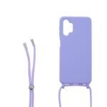 Siliconen hoesje met koord geschikt voor Samsung Galaxy A32 5G - Licht Roze