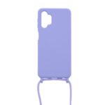 Siliconen hoesje met koord geschikt voor Samsung Galaxy A32 5G - Licht Roze