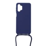 Siliconen hoesje met koord geschikt voor Samsung Galaxy A32 5G - Licht Roze