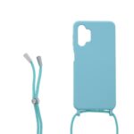 Siliconen hoesje met koord geschikt voor Samsung Galaxy A32 5G - Licht Roze