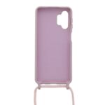 Siliconen hoesje met koord geschikt voor Samsung Galaxy A32 5G - Licht Roze