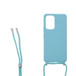 Siliconen hoesje met koord geschikt voor Samsung Galaxy A33 5G - Licht Roze