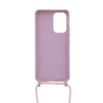 Siliconen hoesje met koord geschikt voor Samsung Galaxy A33 5G - Licht Roze