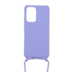 Siliconen hoesje met koord geschikt voor Samsung Galaxy A52 5G - Licht Roze