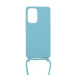 Siliconen hoesje met koord geschikt voor Samsung Galaxy A53 5G - Licht Roze