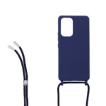 Siliconen hoesje met koord geschikt voor Samsung Galaxy A53 5G - Licht Roze