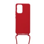 Siliconen hoesje met koord geschikt voor Samsung Galaxy A53 5G - Licht Roze