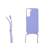 Siliconen hoesje met koord geschikt voor Samsung Galaxy S21+ - Licht Roze