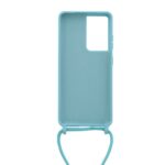 Siliconen hoesje met koord geschikt voor Samsung Galaxy S21 Ultra - Licht Roze