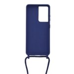 Siliconen hoesje met koord geschikt voor Samsung Galaxy S21 Ultra - Licht Roze