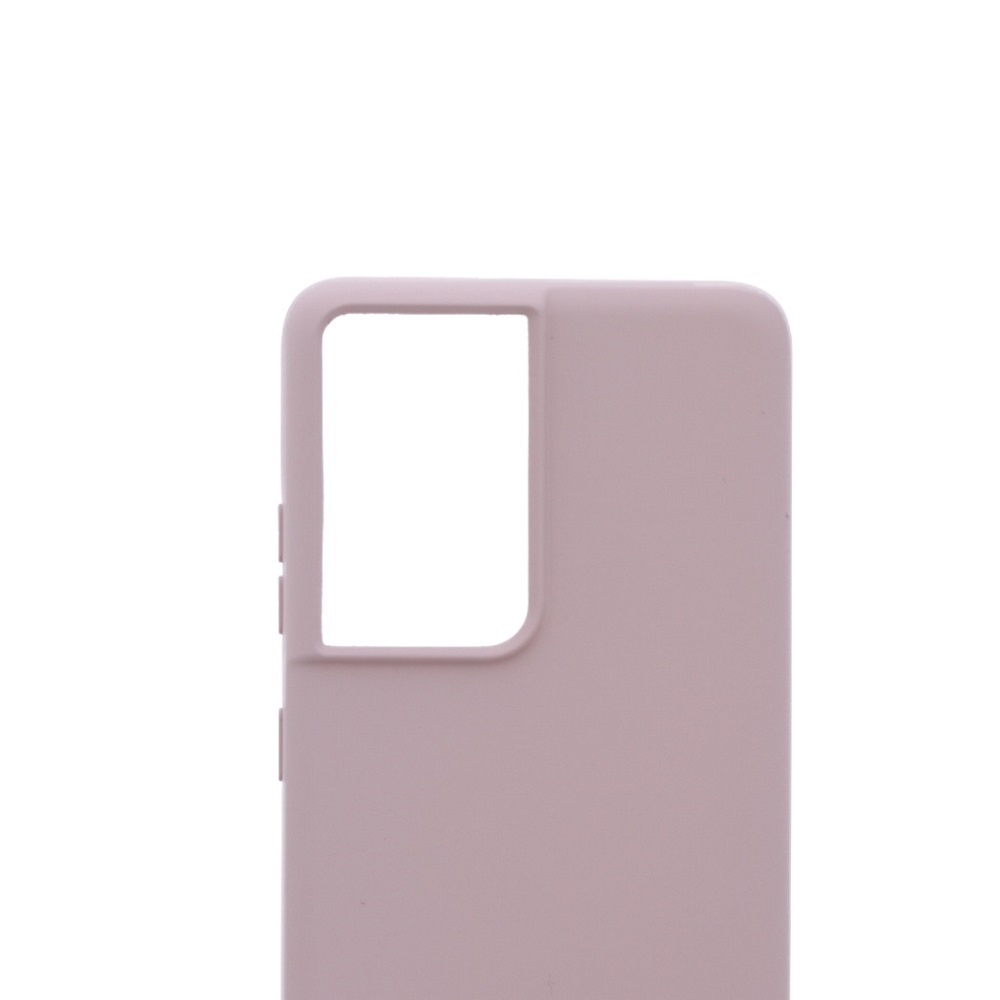 Siliconen hoesje met koord geschikt voor Samsung Galaxy S21 Ultra - Licht Roze