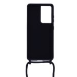 Siliconen hoesje met koord geschikt voor Samsung Galaxy S21 Ultra - Licht Roze