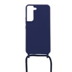 Siliconen hoesje met koord geschikt voor Samsung Galaxy S21 - Zwart