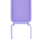 Siliconen hoesje met koord geschikt voor Samsung Galaxy S21 - Zwart