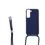 Siliconen hoesje met koord geschikt voor Samsung Galaxy S22 - Licht Roze