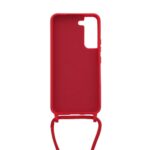 Siliconen hoesje met koord geschikt voor Samsung Galaxy S22 - Licht Roze