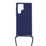 Siliconen hoesje met koord geschikt voor Samsung Galaxy S22 Ultra - Licht Roze