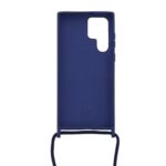 Siliconen hoesje met koord geschikt voor Samsung Galaxy S22 Ultra - Licht Roze