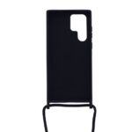 Siliconen hoesje met koord geschikt voor Samsung Galaxy S22 Ultra - Licht Roze