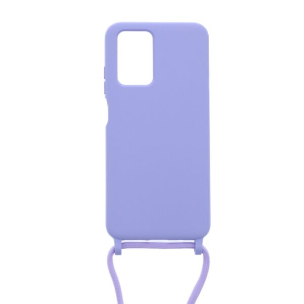 Siliconen hoesje met koord geschikt voor Xiaomi Redmi 10 2022 - Licht Roze