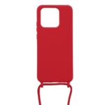 Siliconen hoesje met koord geschikt voor Xiaomi Redmi 10C - Licht Roze